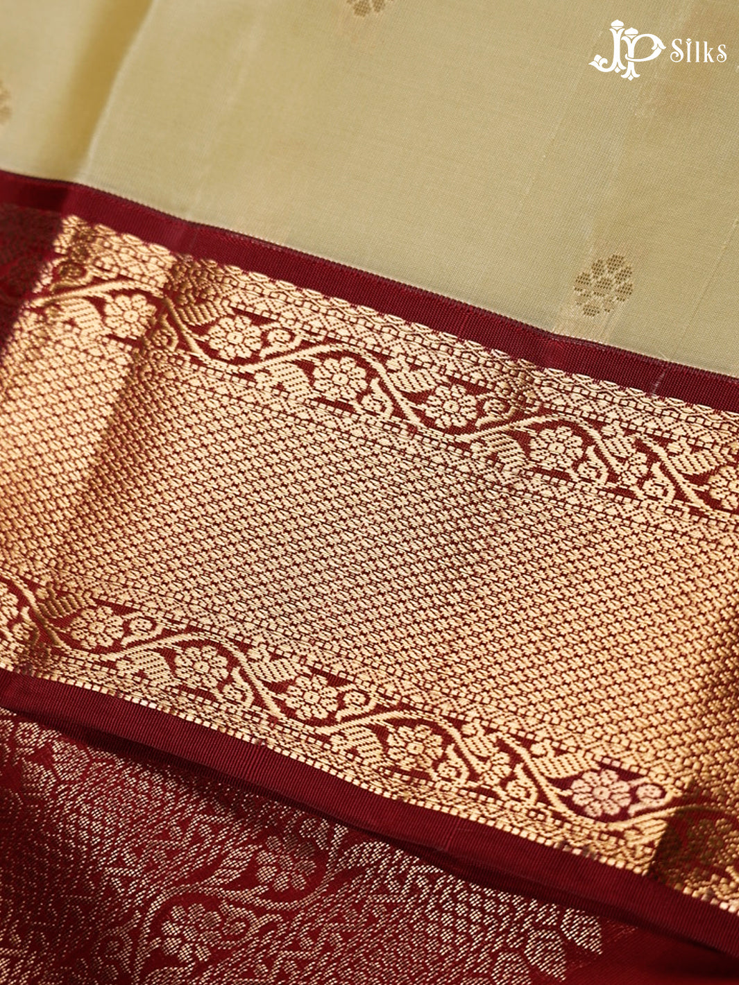 Beige And Maroon Pure Silk Mixed Saree - G65