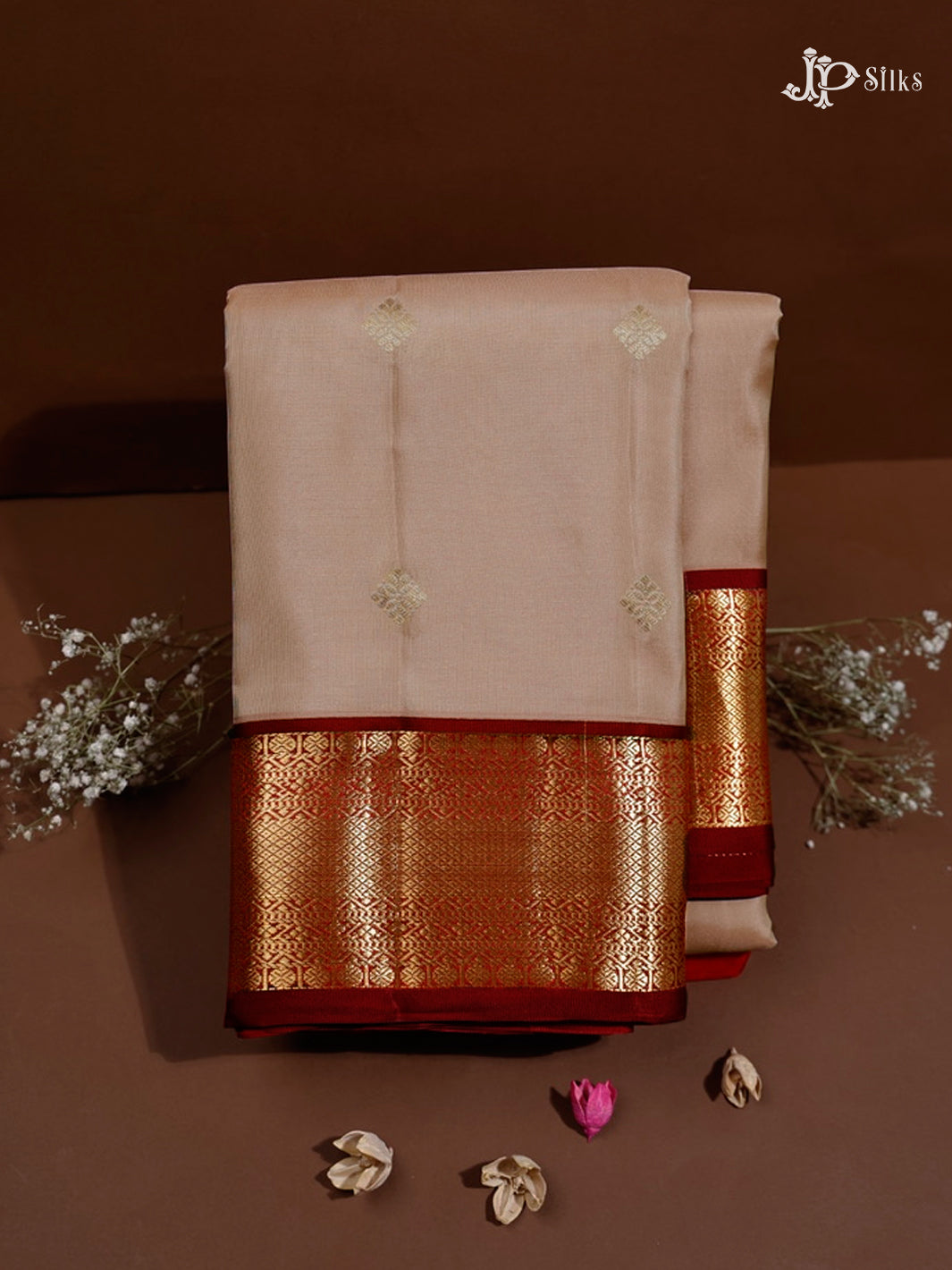 Crepe Pink & Maroon Pure Silk Mix Saree -G840-view-1