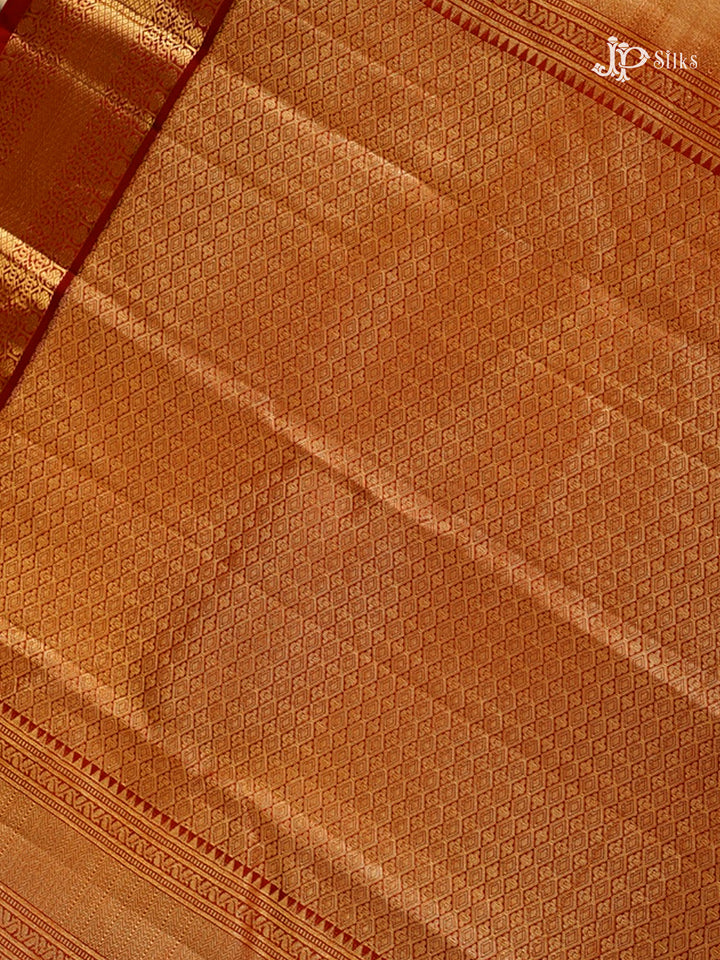 Crepe Pink & Maroon Pure Silk Mix Saree -G840-view-6