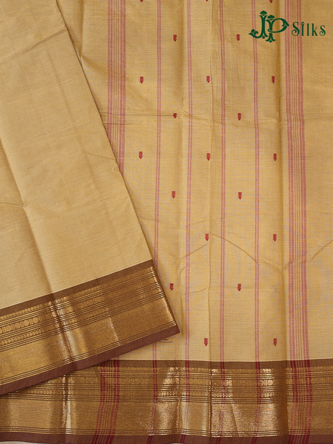 Wheat Beige Theni Cotton Saree - G905