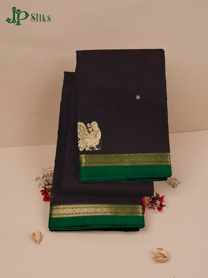Raisin Black Kanchi Cotton Saree - G50