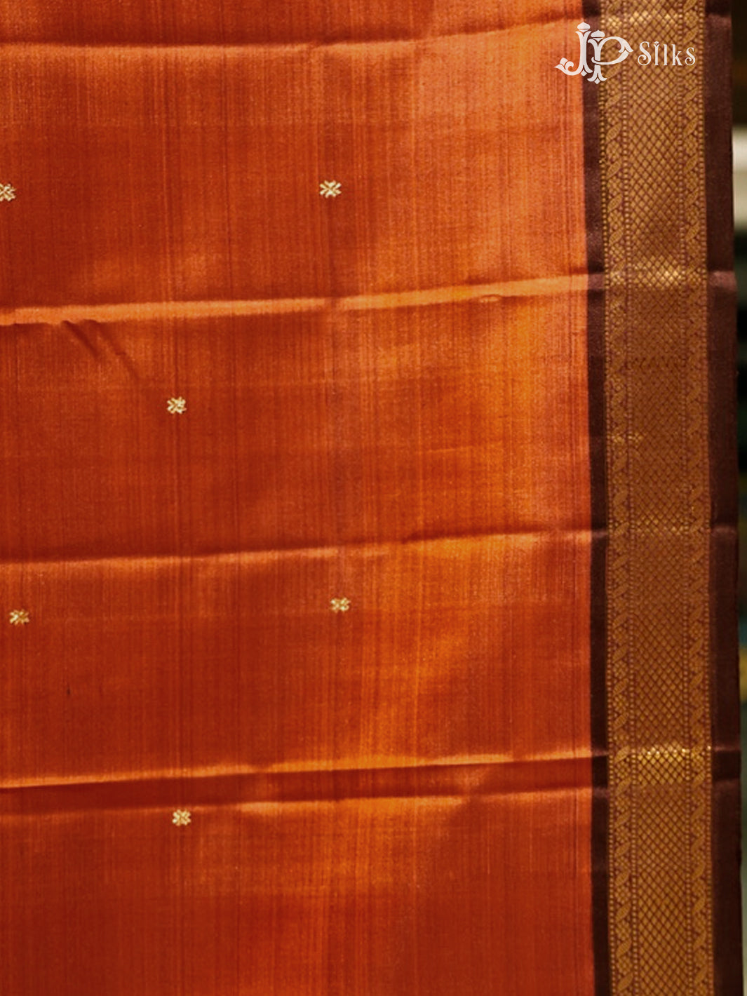 Rust Orange And Brown Kanchipuram Pure Silk Saree - G811