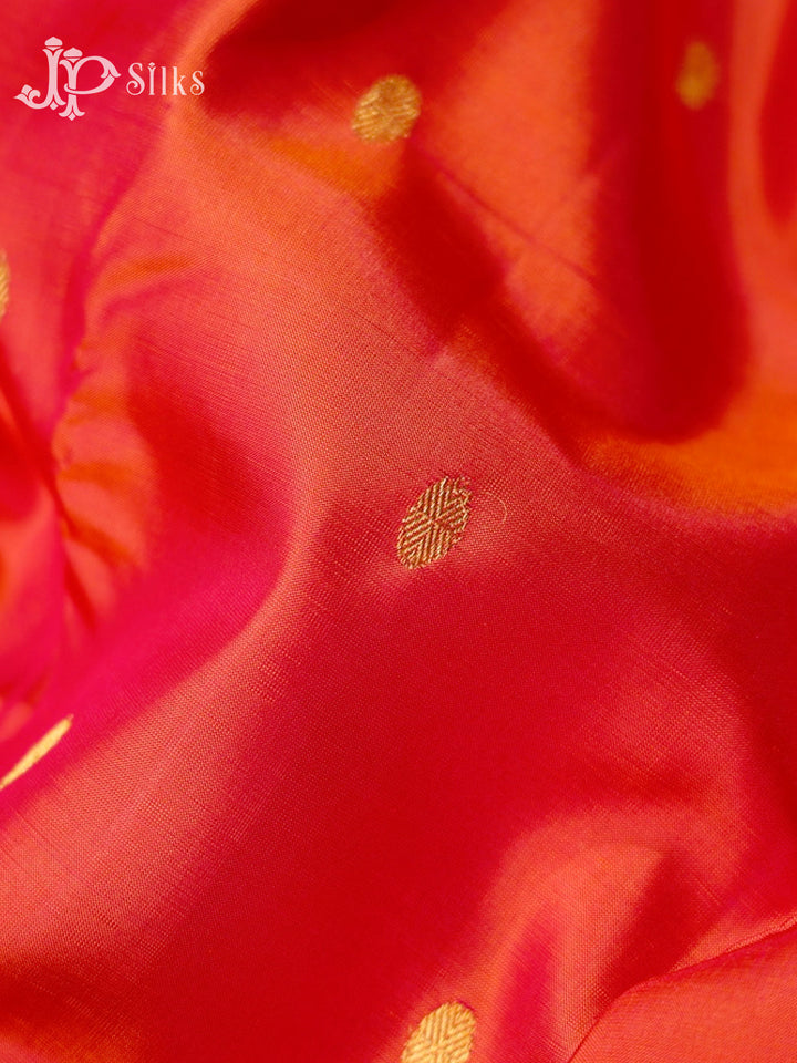 Reddish Pink & Purple Kanchipuram Silk Saree - G365-view4