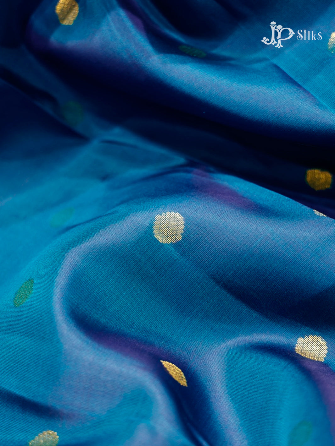 Peacock Blue & Magenta Pure Silk Mix Saree - G817-view-4