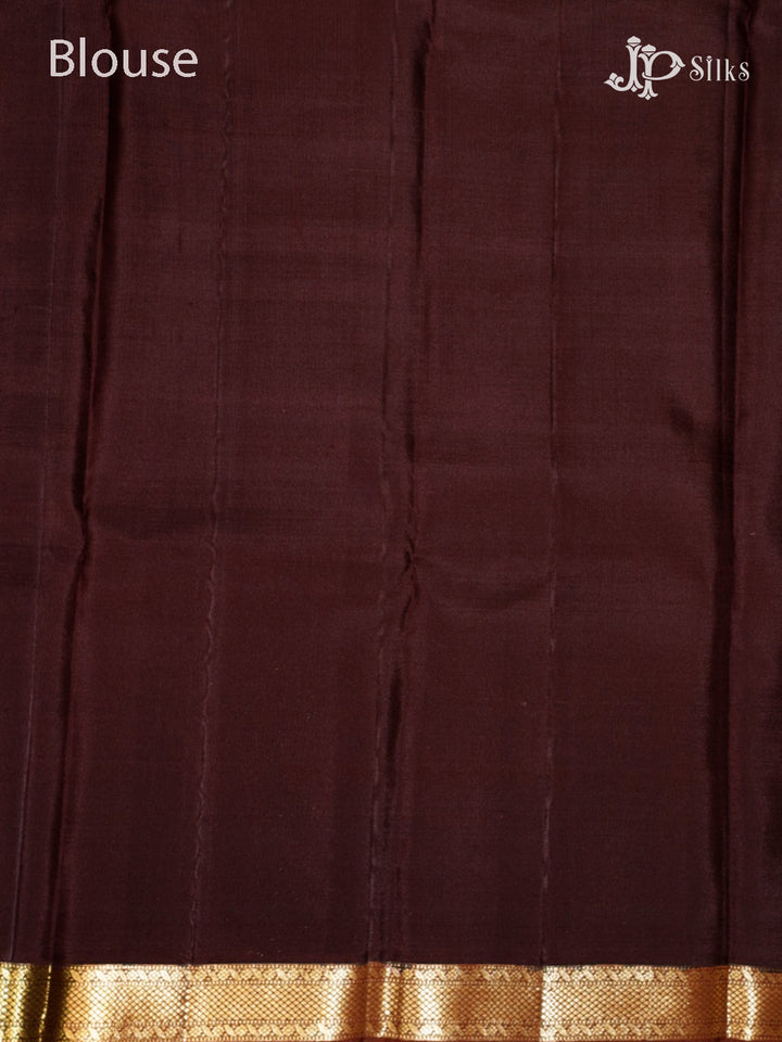 Rust Brown Kanchipuram Silk Saree - G811-view7