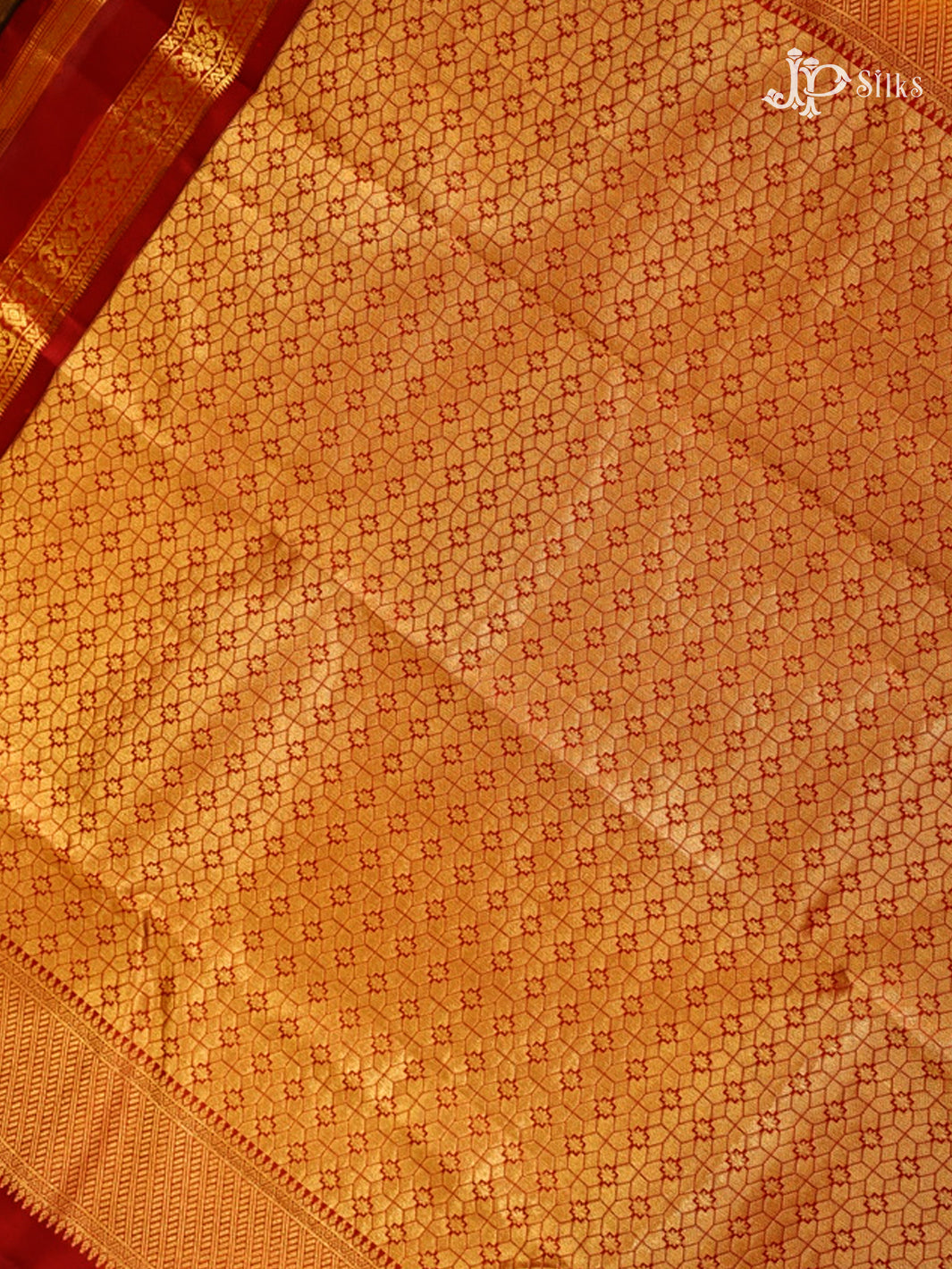 Rust Orange & Maroon Pure Silk Mix Saree - G841-view3