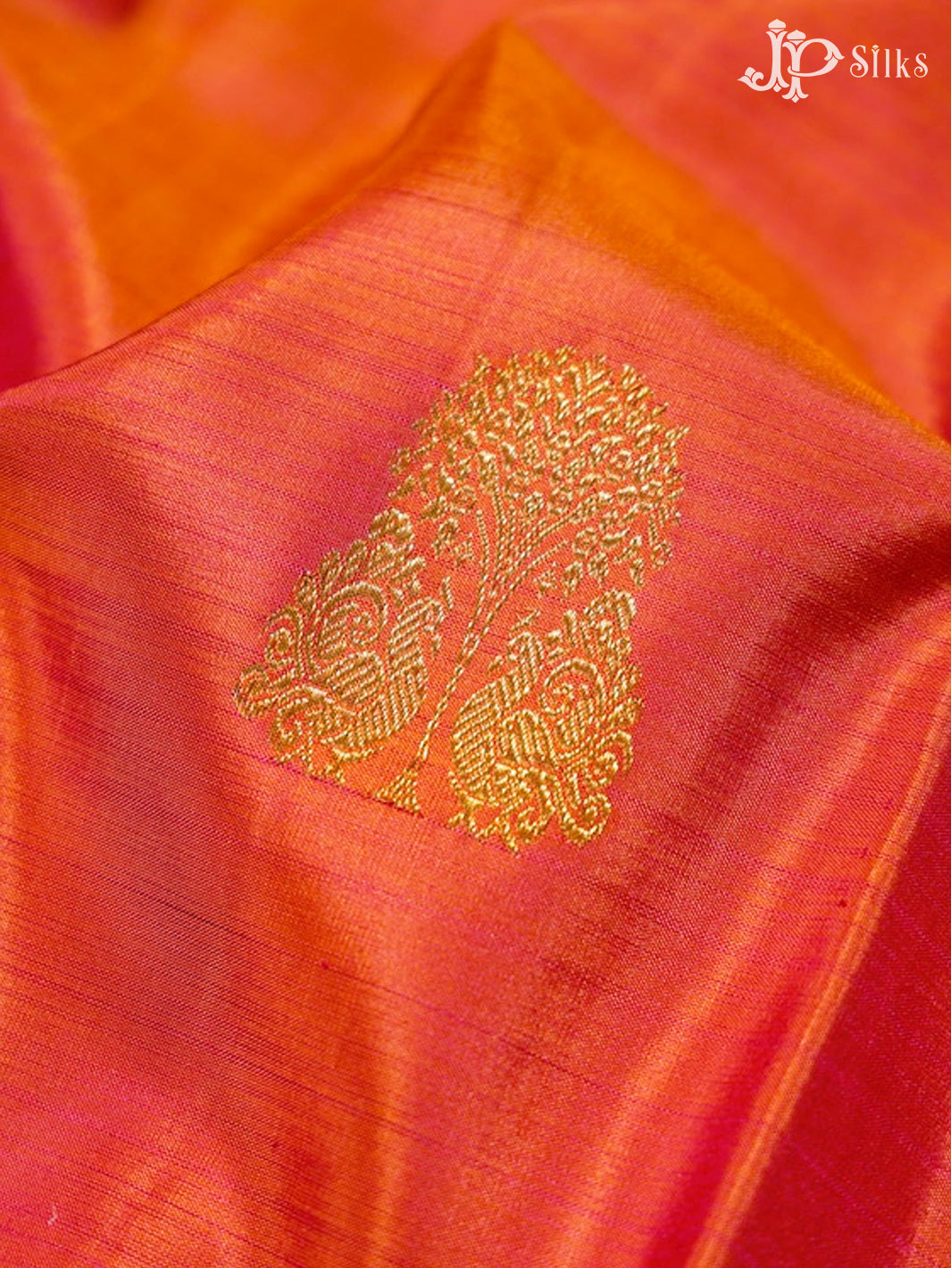 Sunset Orange & Purple Kanchipuram Silk Saree - G830-view3
