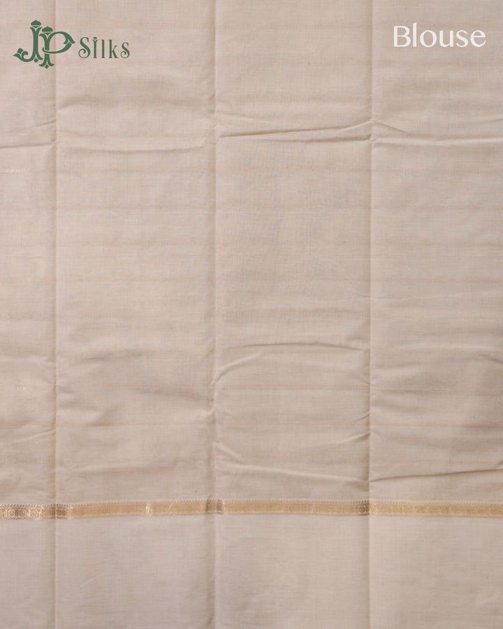 Half White Kanchi Cotton Saree H31