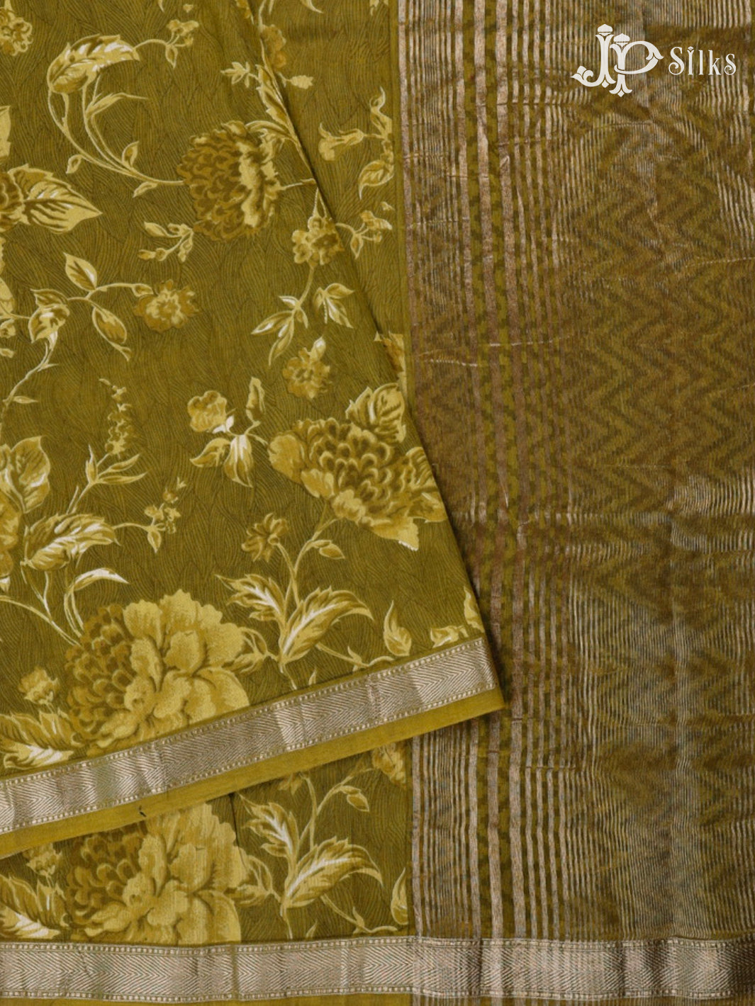 Mehendi Green Semi Tussar Saree - G35