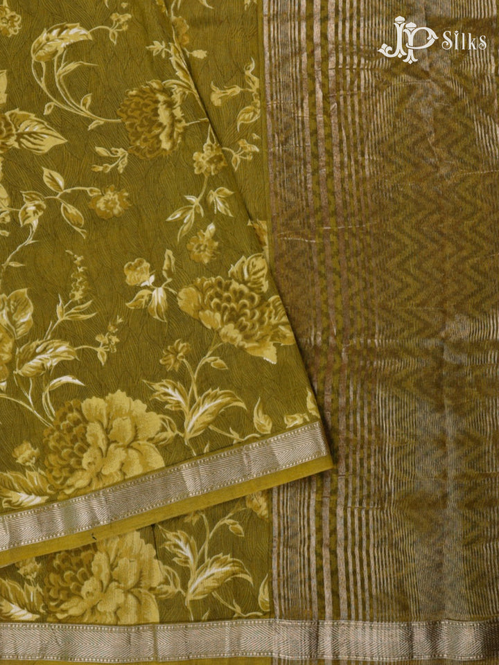 Mehendi Green Semi Tussar Saree - G35