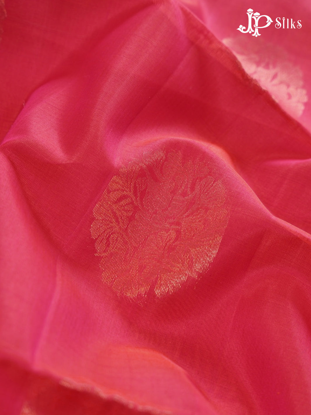 Reddish Pink And Dark Magenta Kora Cotton Saree - G911