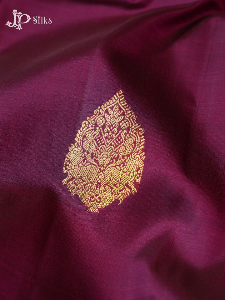 Wine Kanchipuram Silk Saree - G41