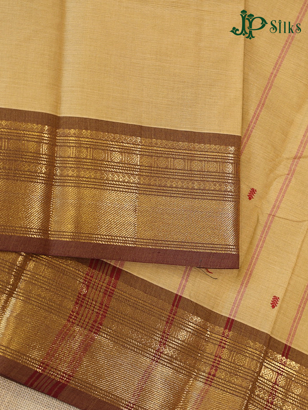 Wheat Beige Theni Cotton Saree - G905