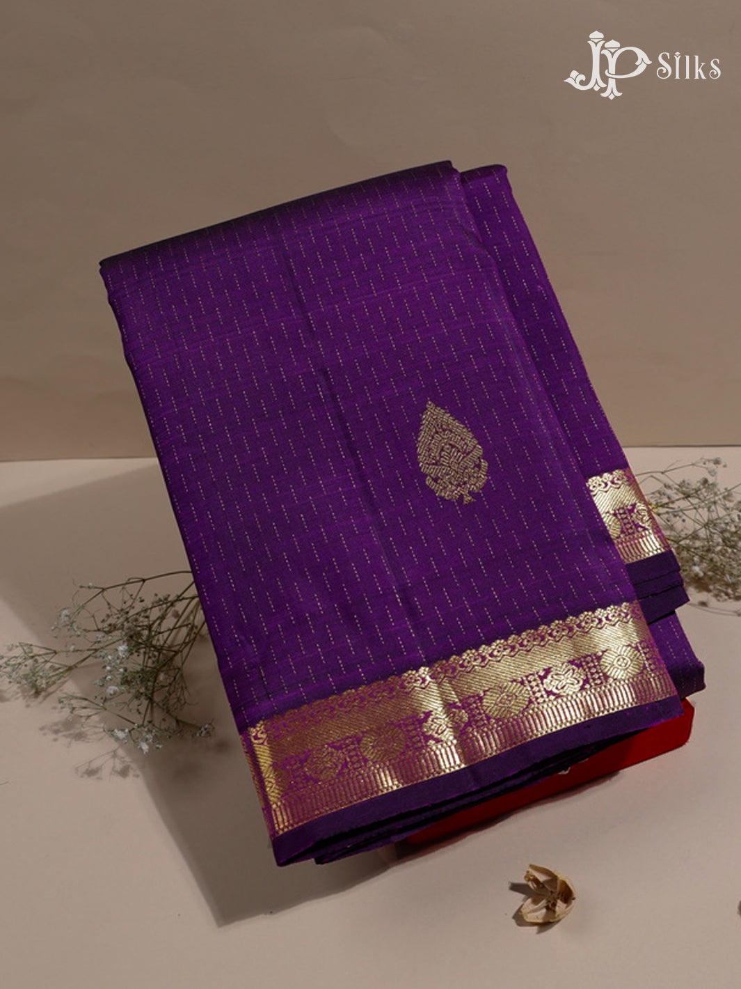 Deep Purple Kanchipuram Silk Saree - G39-view1