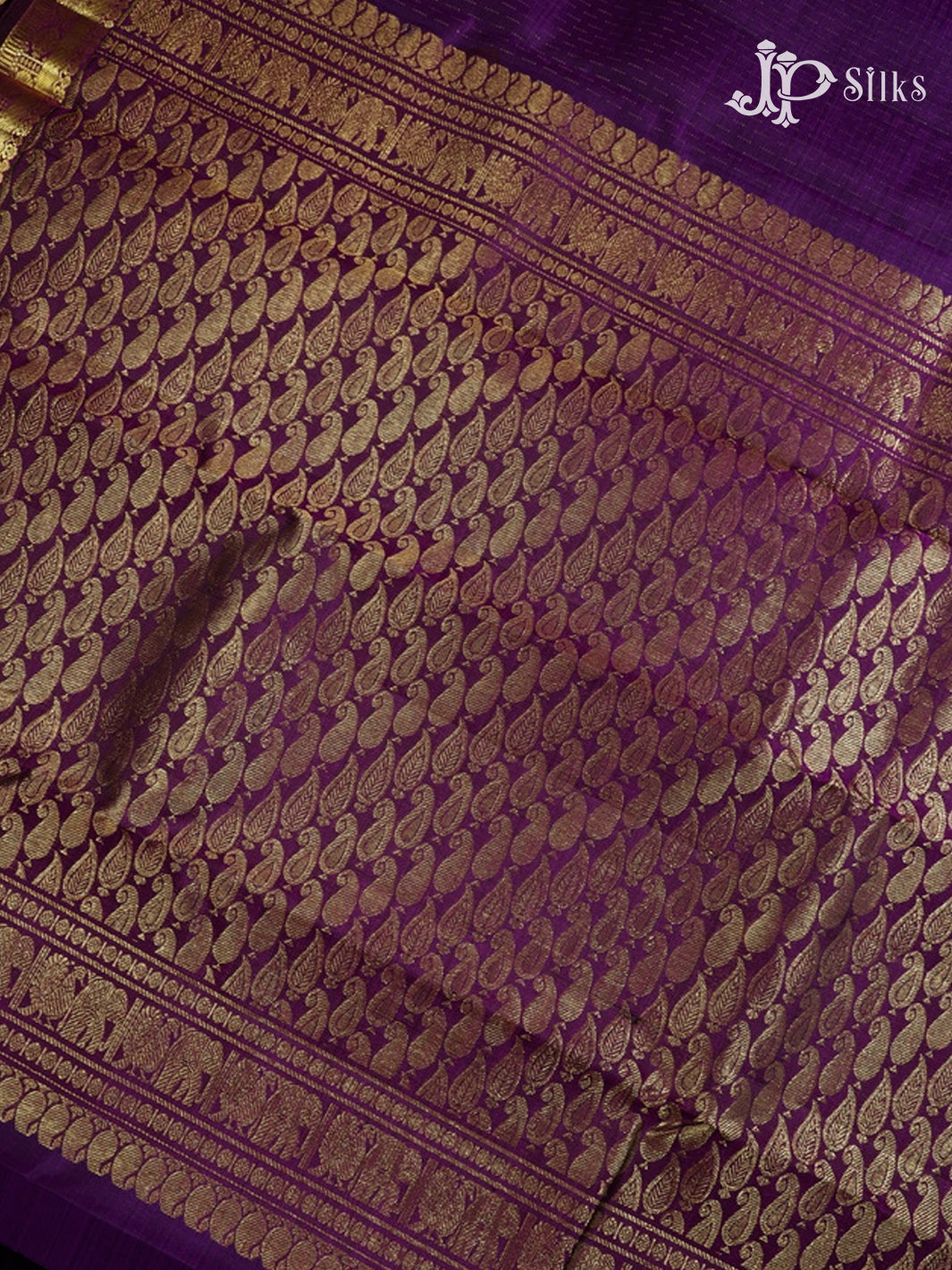 Deep Purple Kanchipuram Silk Saree - G39-view6