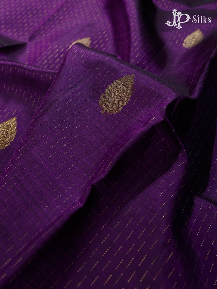 Deep Purple Kanchipuram Silk Saree - G39-view3