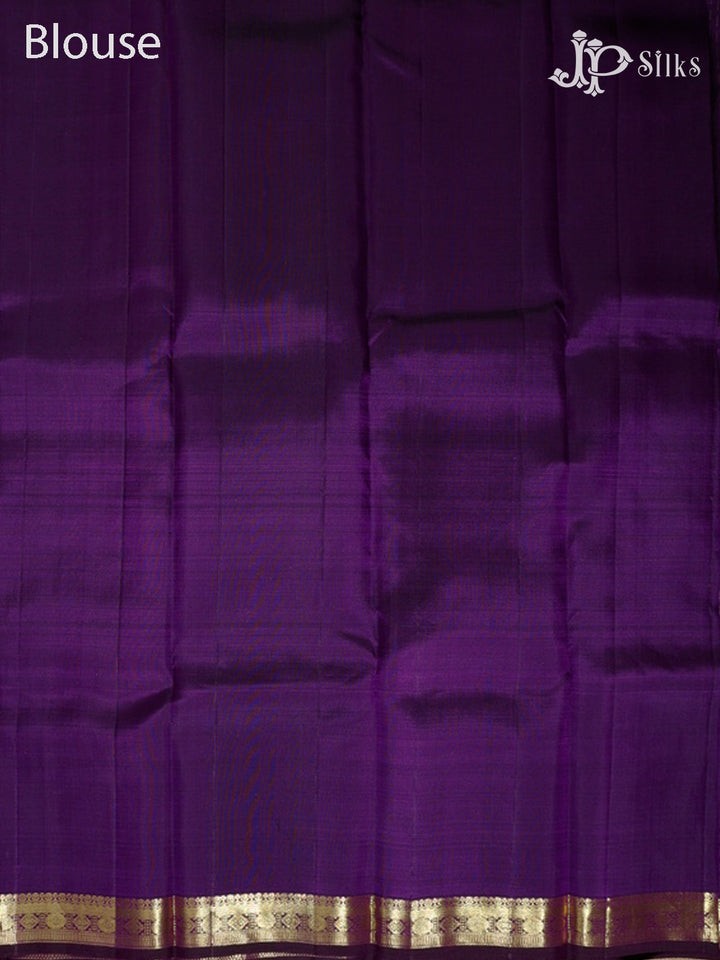 Deep Purple Kanchipuram Silk Saree - G39-view7