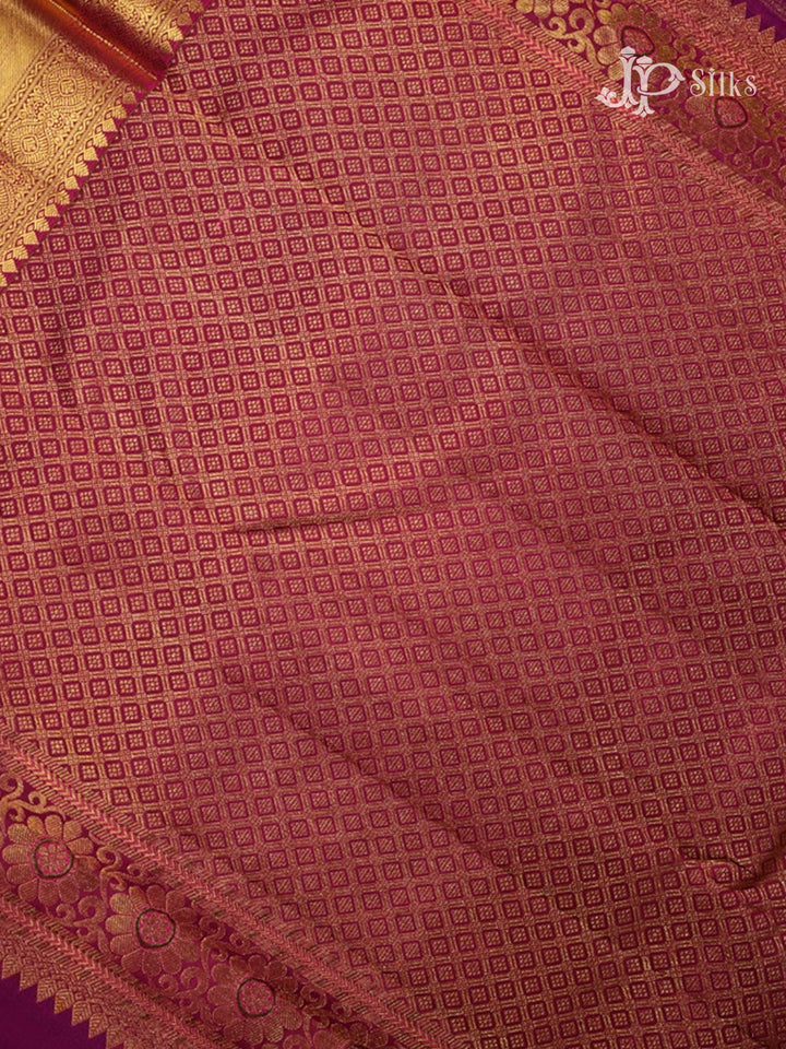 Wine Kanchipuram Silk Saree - G715-view5