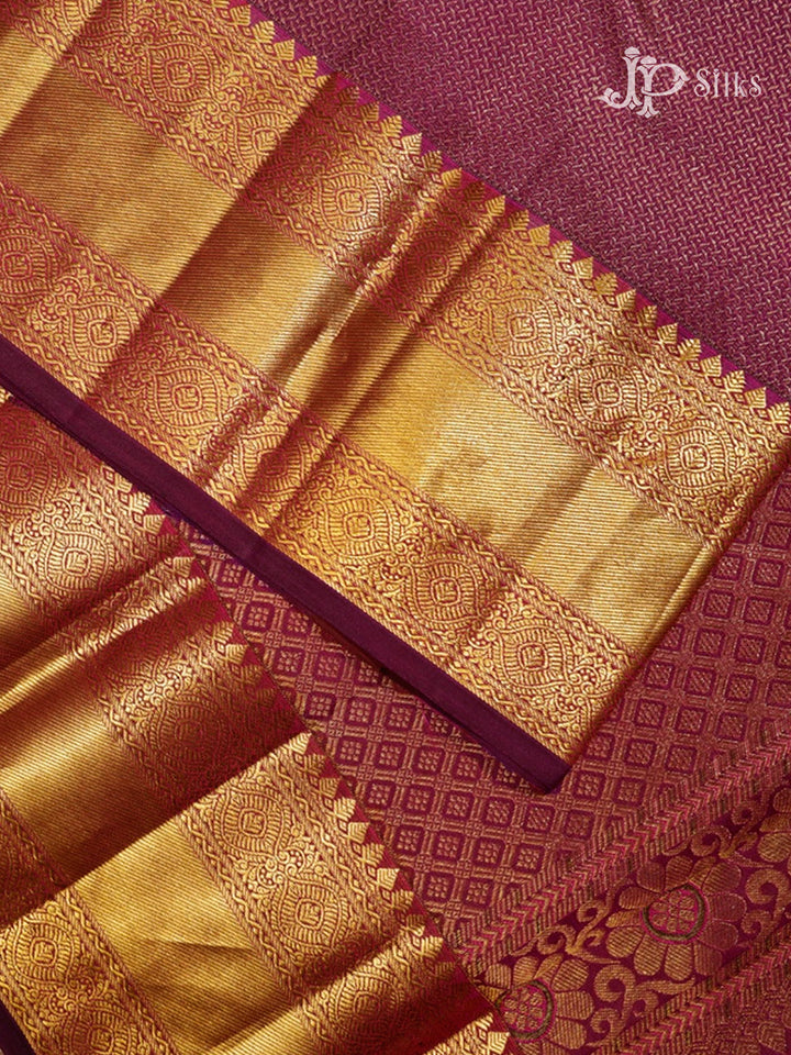 Wine Kanchipuram Silk Saree - G715-view2