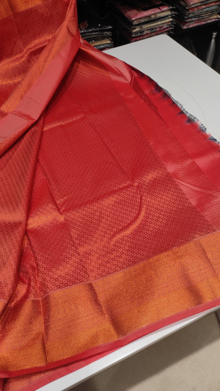 Peach color Art Silk - E4991