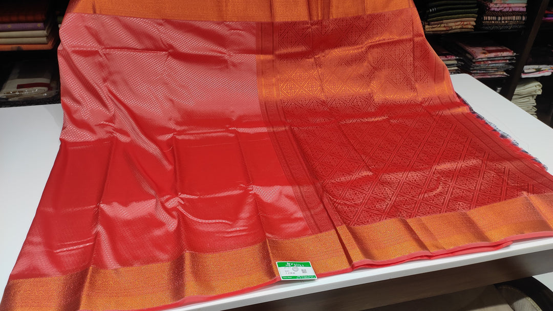 Peach color Art Silk - E4991