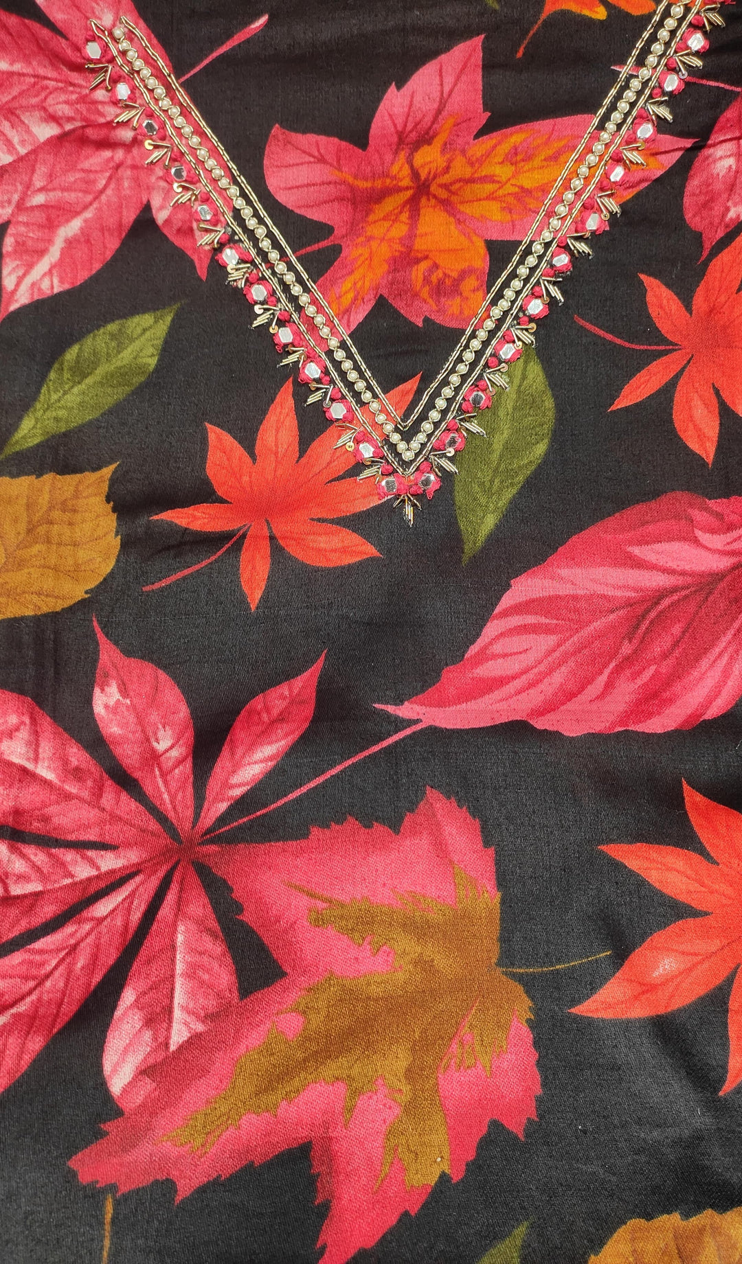 Black Cotton Salwar Suit Material -  E6177