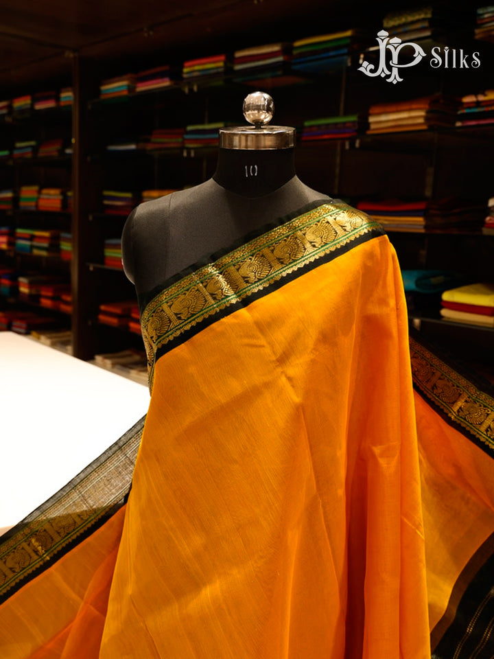 Yellow Silk Cotton Saree - F3647-view1