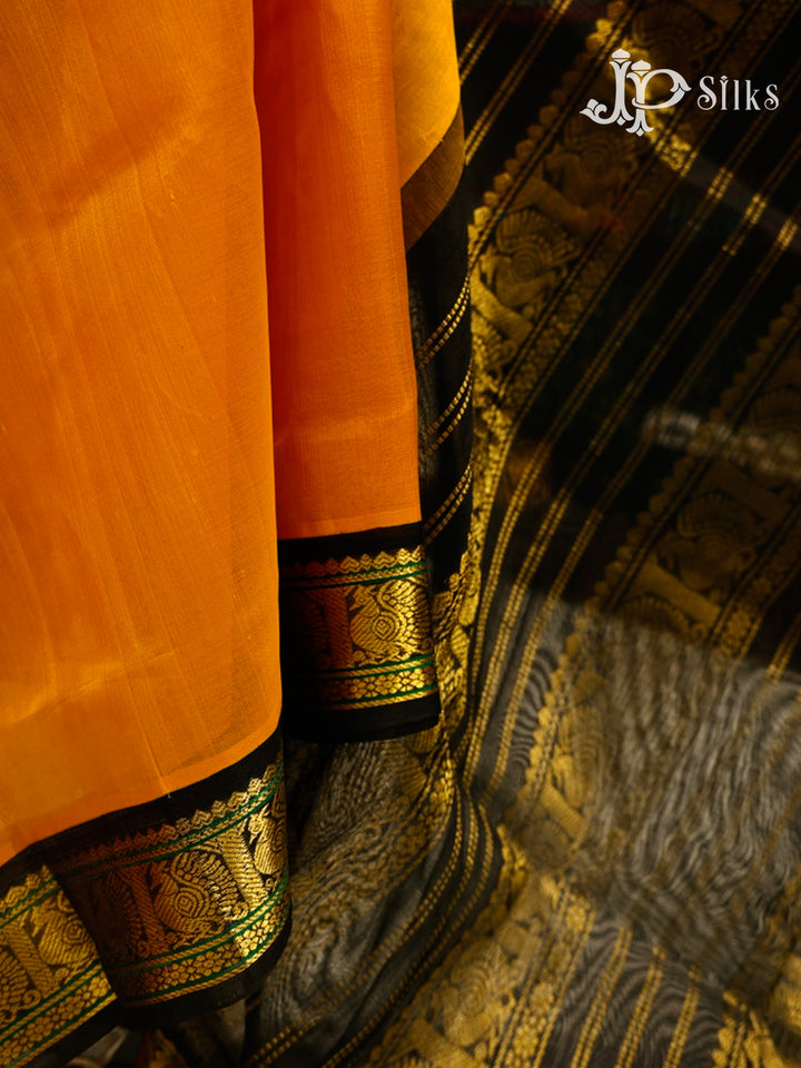 Yellow Silk Cotton Saree - F3647-view4