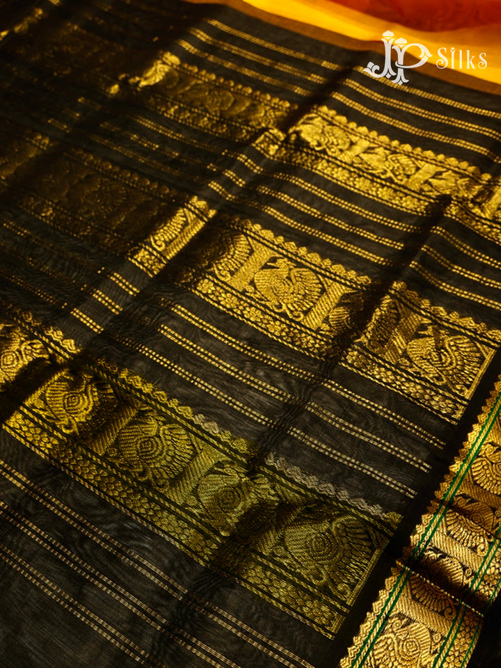 Yellow Silk Cotton Saree - F3647-view5