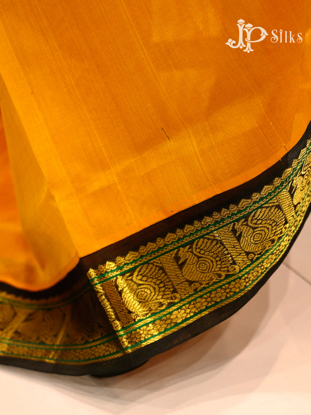 Yellow Silk Cotton Saree - F3647-view3