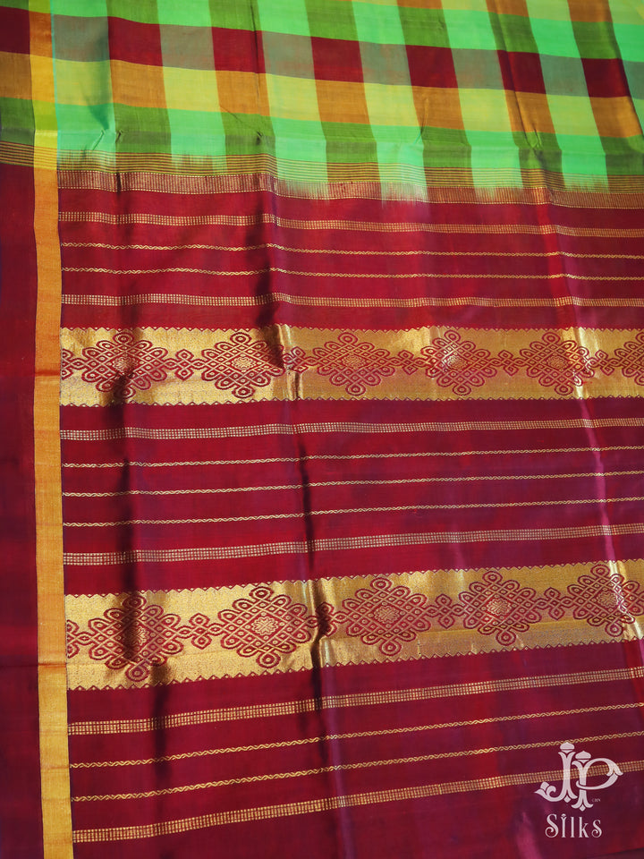 Multicolor Silk Cotton Saree - B223 - View 4