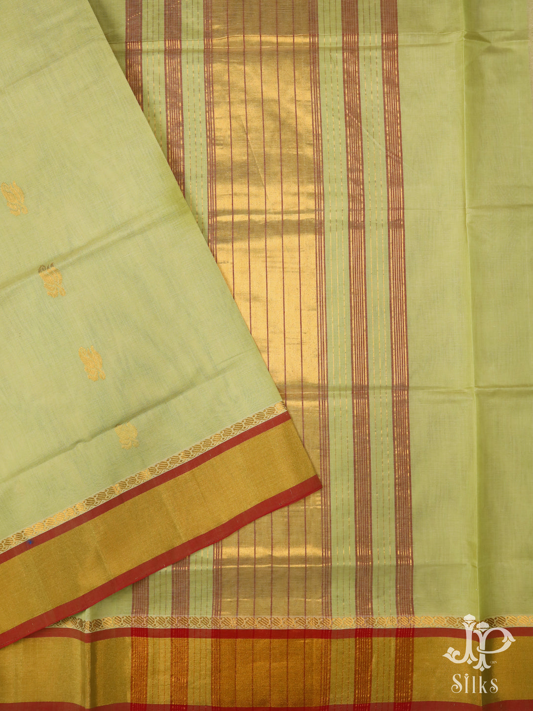 Pastel Green Venkatagiri Cotton Saree - D9914 -2