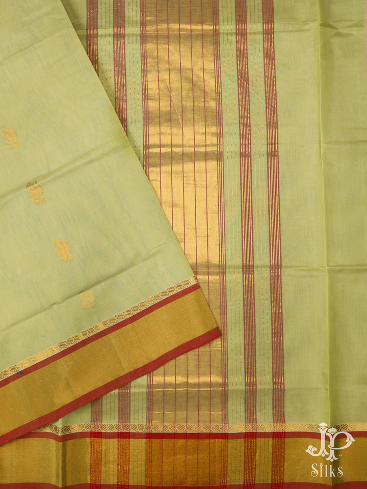 Pastel Green Venkatagiri Cotton Saree - D9914 -2