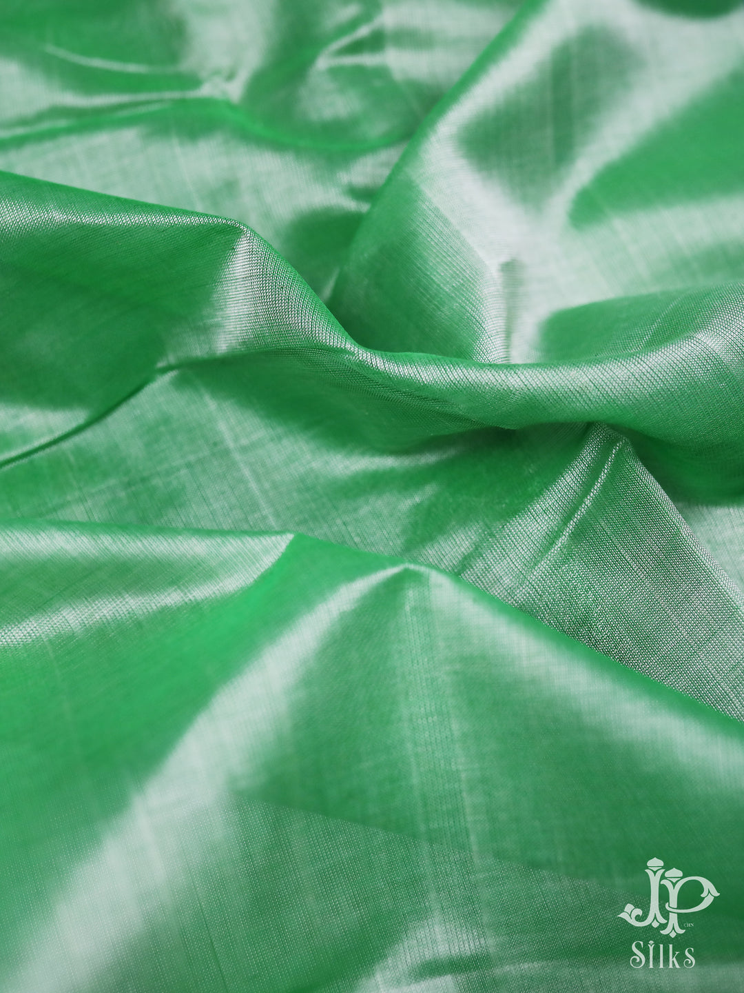 Pista Green and Violet Silk Cotton Saree - D8192 - VIew 1