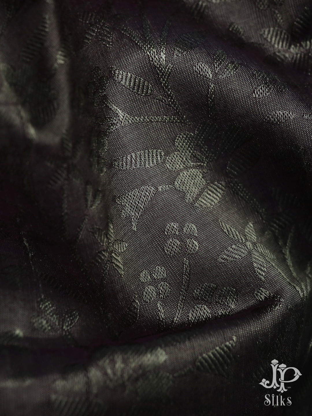 Black and Rani Pink Silk Cotton Saree - E1594 - view 1