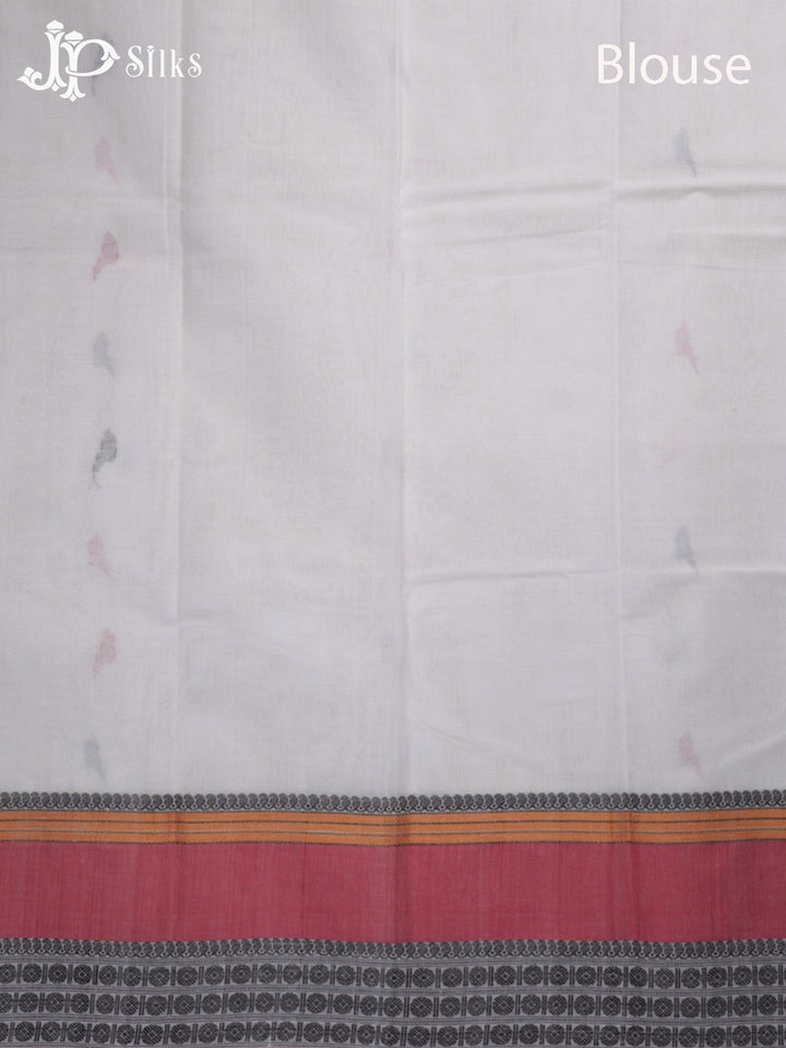 White Kanchi Cotton Saree - D9726-view6