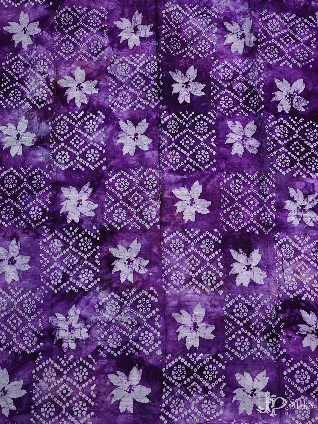 Purple Cotton Saree - E1362 - View 3