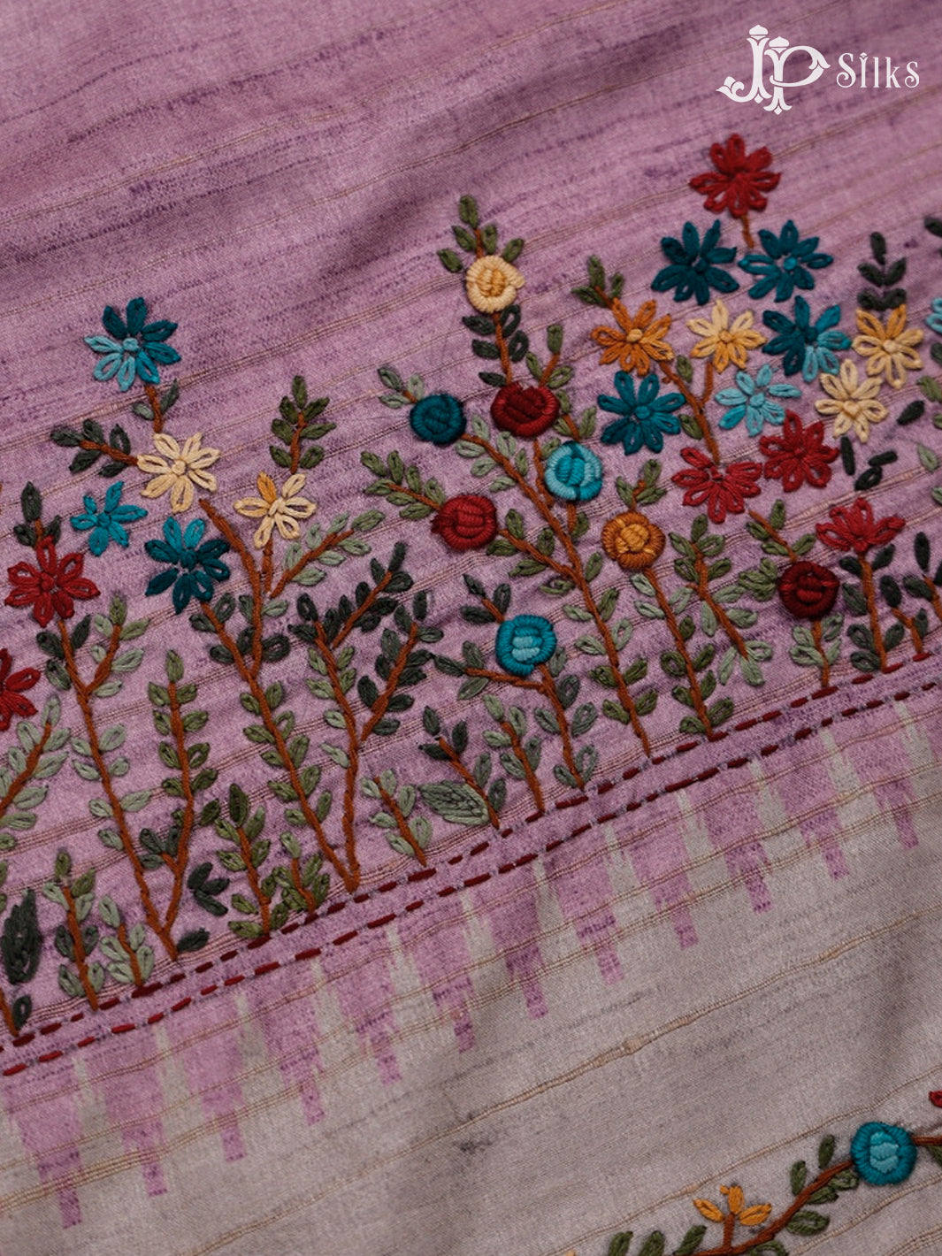 Onion Pink And Beige Semi Tussar Saree - G31
