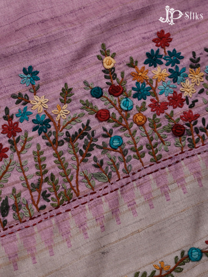 Onion Pink And Beige Semi Tussar Saree - G31