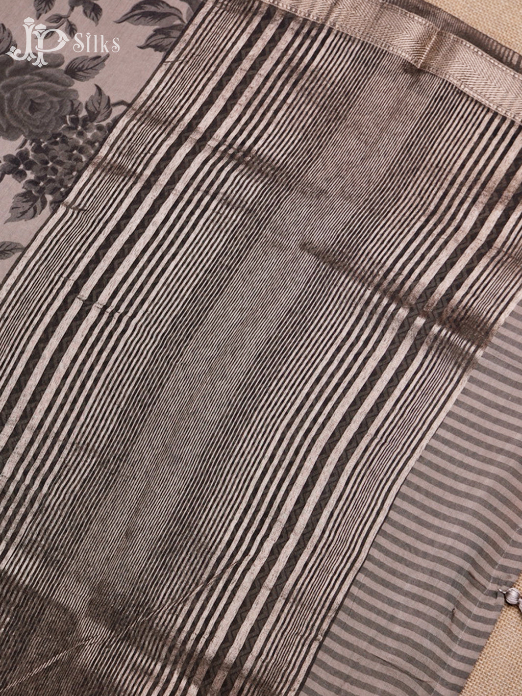 Elephant Gray Semi Tussar Saree - G36