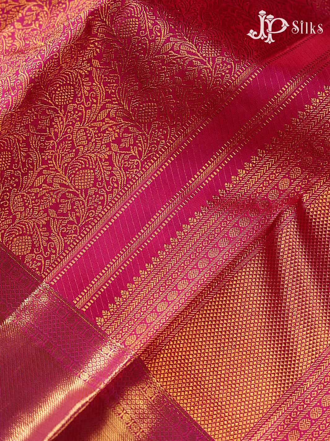 Reddish Pink Kanchipuram Silk Saree - G859