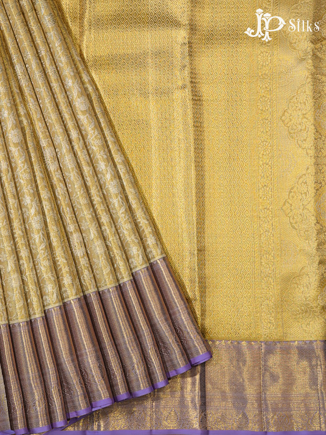 Gold Kanchipuram Silk Saree - G861
