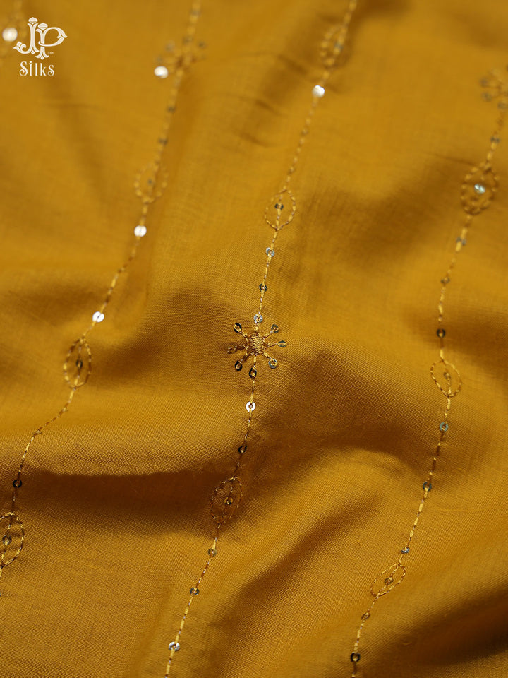 Mustard Yellow Cotton Chudidhar Material - D10213 - View 5