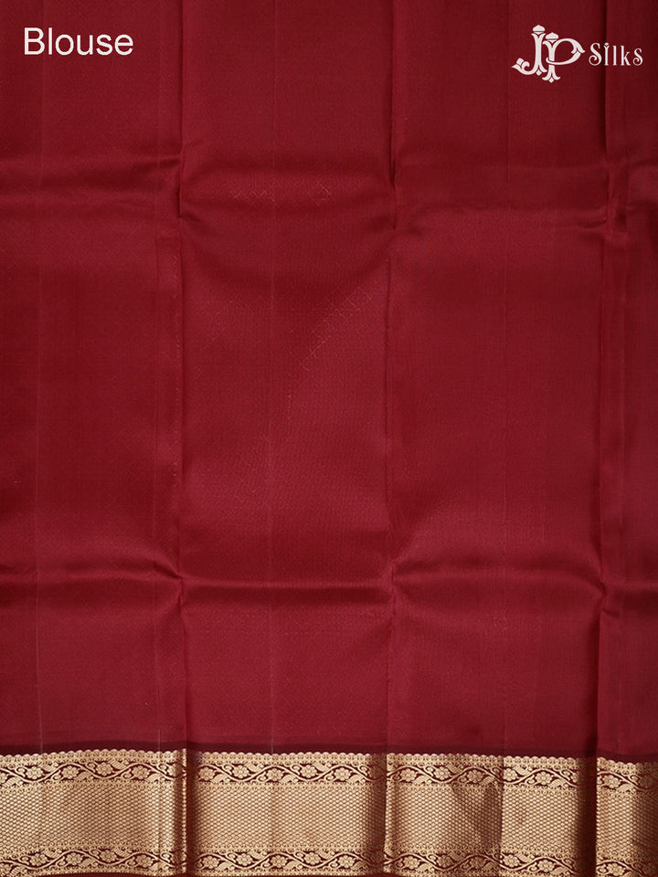 Lavender And Maroon Pure Silk Mixed Saree - G66