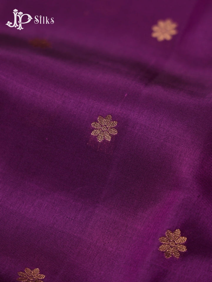 Purple And Pink Pure Silk Mixed Saree - G58
