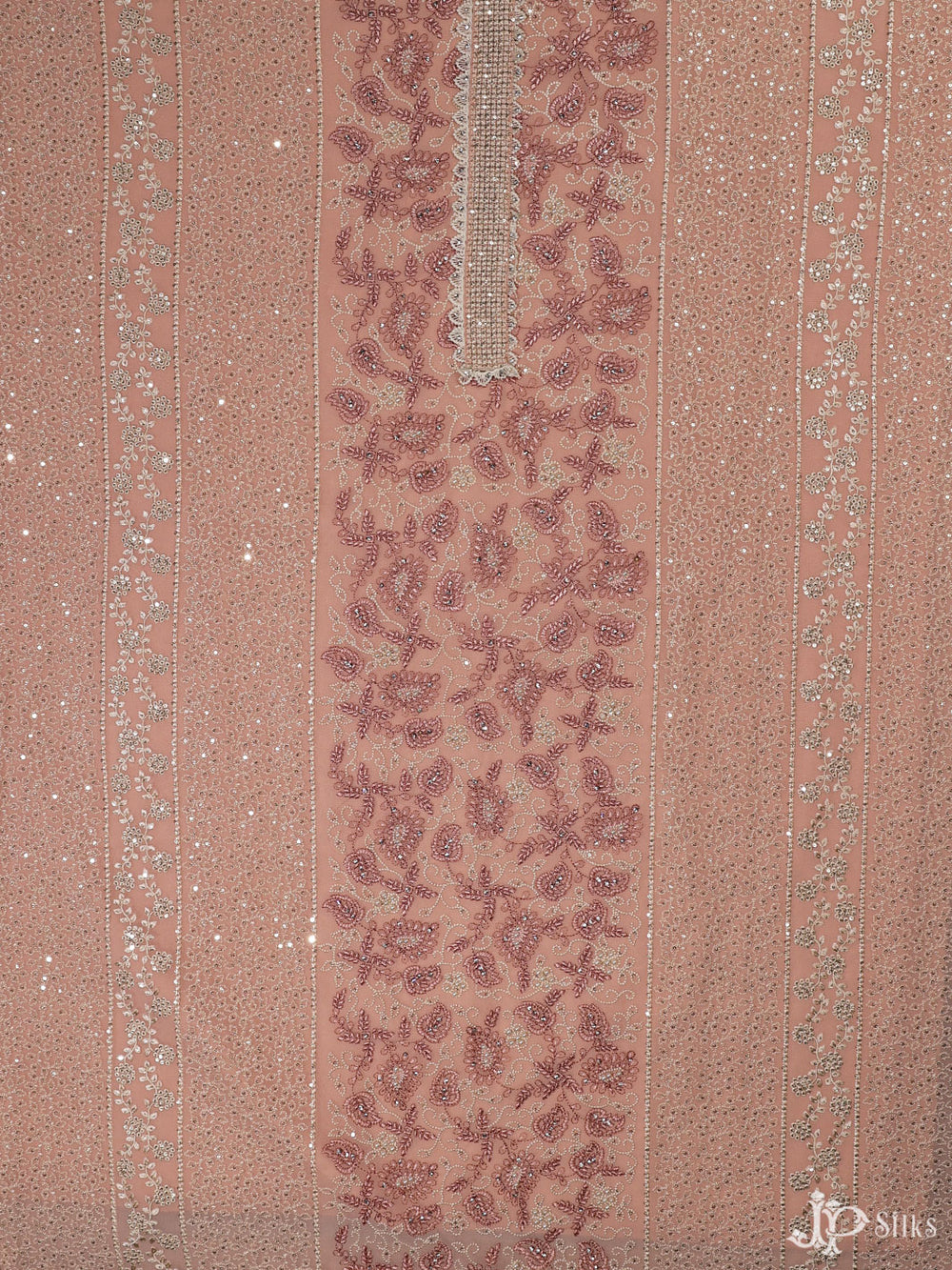 Pink Georgette Unstiched Chudidhar Material - E3536 - View 2