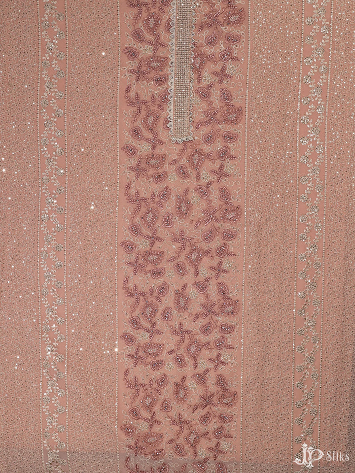 Pink Georgette Unstiched Chudidhar Material - E3536 - View 2