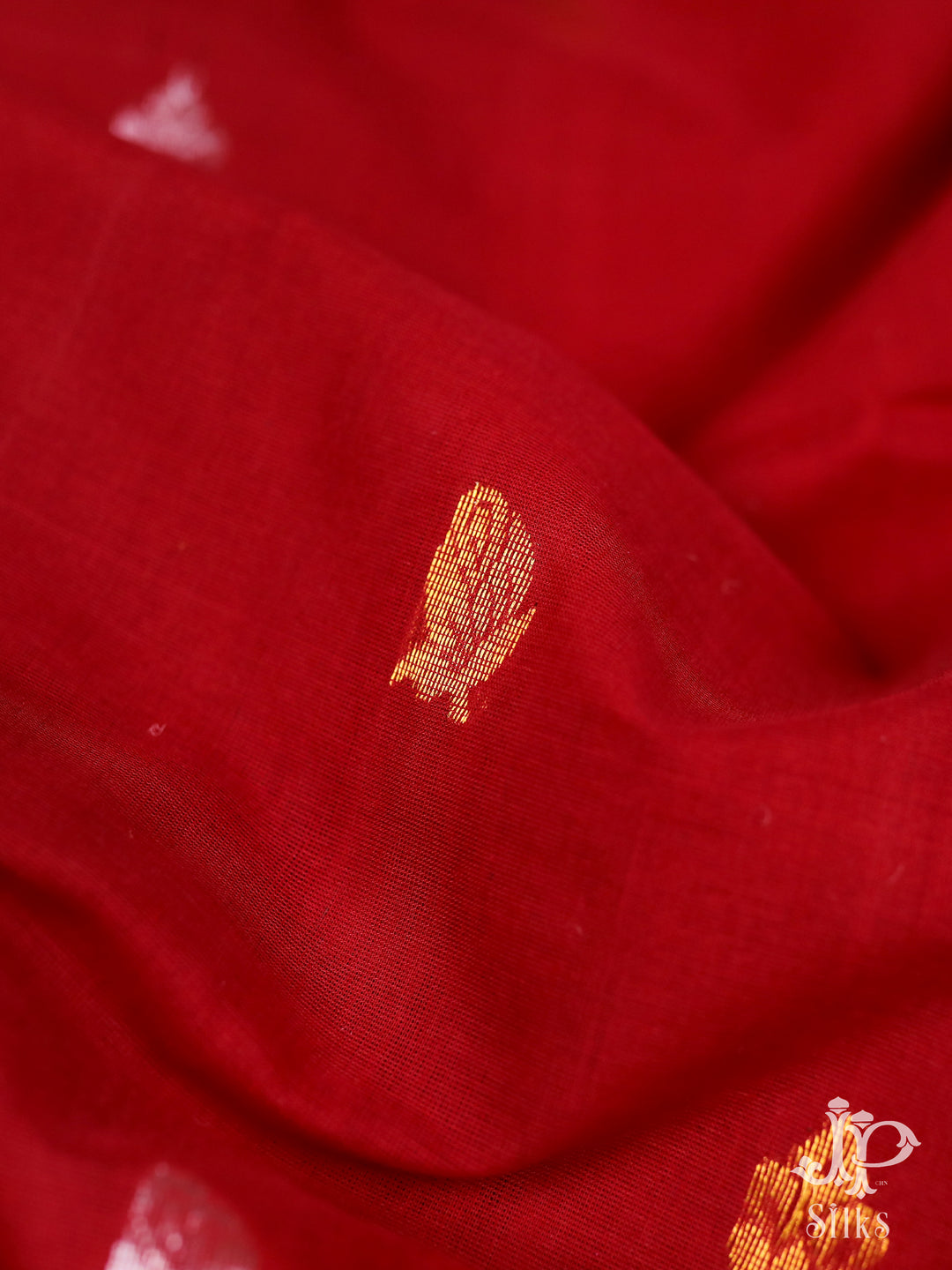 Red Venkatagiri Cotton Saree - D9812 -1
