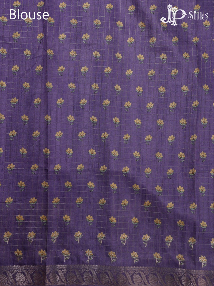 Light Lavender Semi Tussar Saree - G607-view8