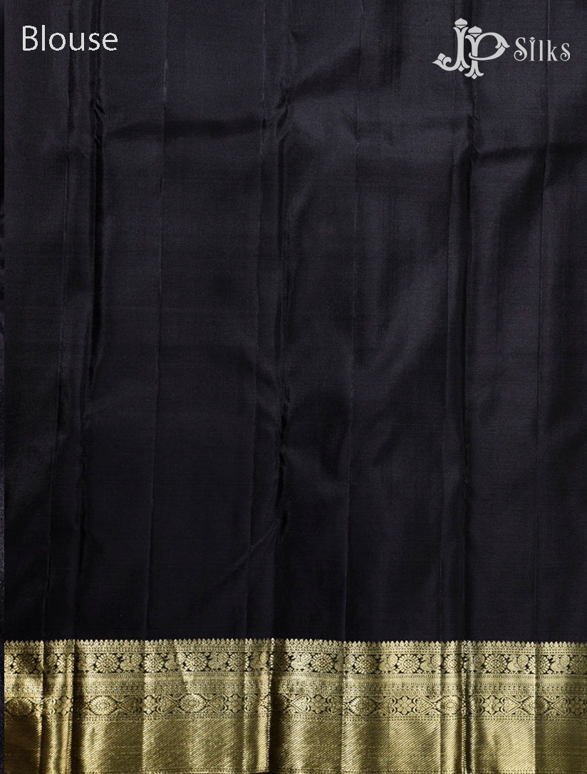 Black Kanchipuram Silk Saree - G690-view7